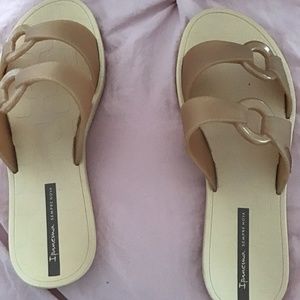 Impenema Sempre Nova Jelly Sandals in Beige Size 6/ Eur 36